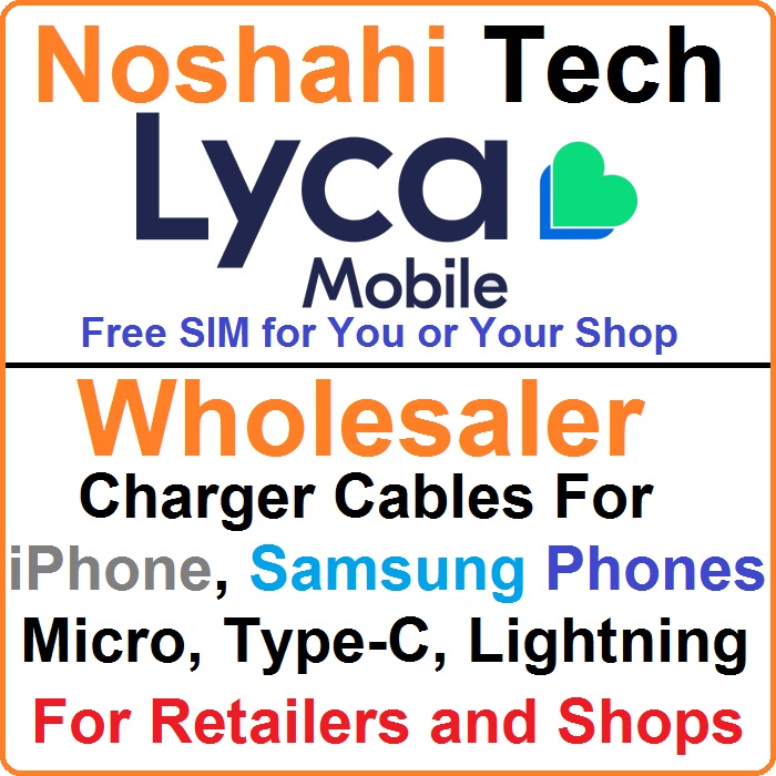 01 Wholesale Toys, Phone cables Chargers Noshahi Tech Bradford