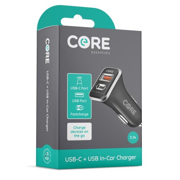 Core Usb-c Plus Usb In-car Charger