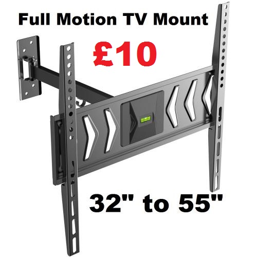 Tv Wall Mount Bracket Full Motion For 32 To 55 Inches Tv