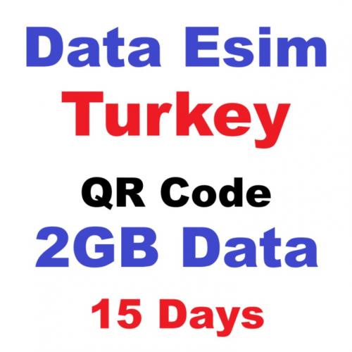 Esim Turkey 2gb Data 15 Days Pay As You Go Qr Code Ready To Scan