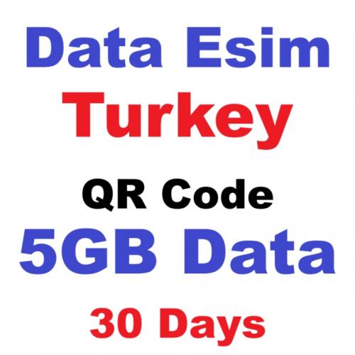 Esim Turkey 5gb Data 30 Days Pay As You Go Qr Code Ready To Scan