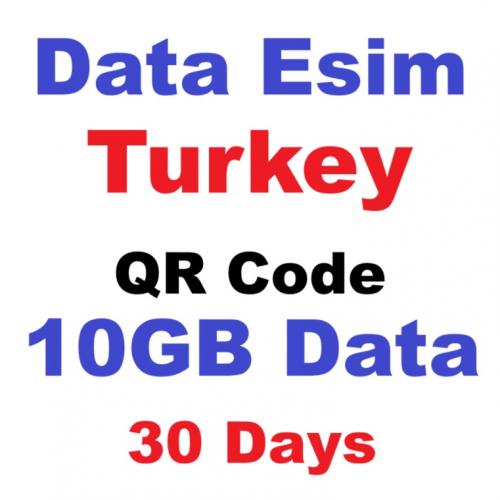 Esim Turkey 10gb Data 30 Days Pay As You Go Qr Code Ready To Scan