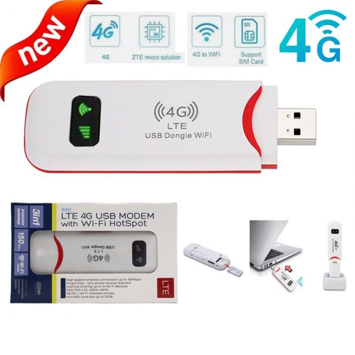 Wireless 4g Lte Usb Dongle Mobile Broadband 150mbps Modem Stick 4g Sim Card Wireless Wifi Router Red