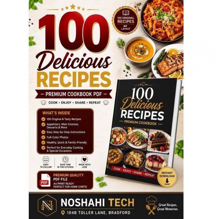 100 Delicious Recipes – Premium Cookbook Pdf Version English