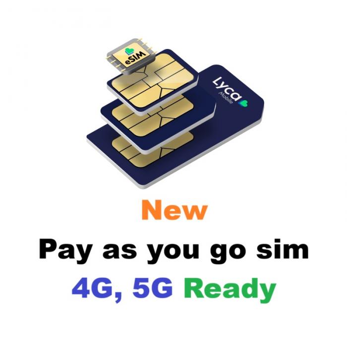 Unlimited Data Minutes Text New Pay As You Go Sim Esim Ready To Use Preloaded