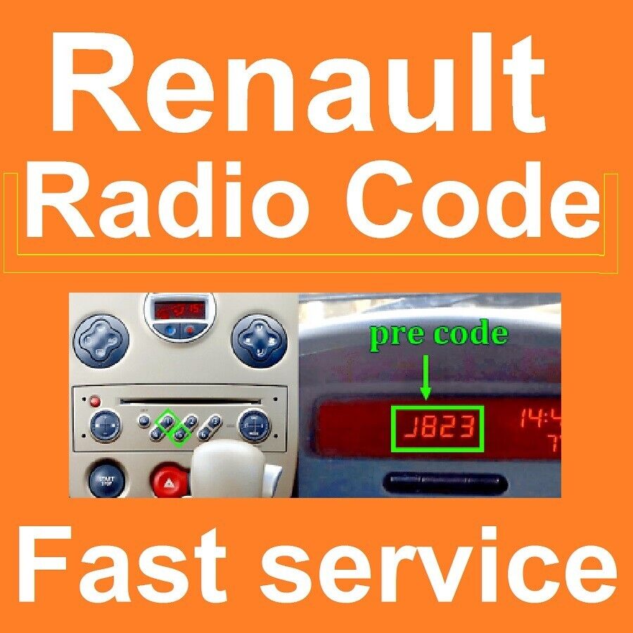 Renault Radio Unlock code from serial, fast service 4 digit code