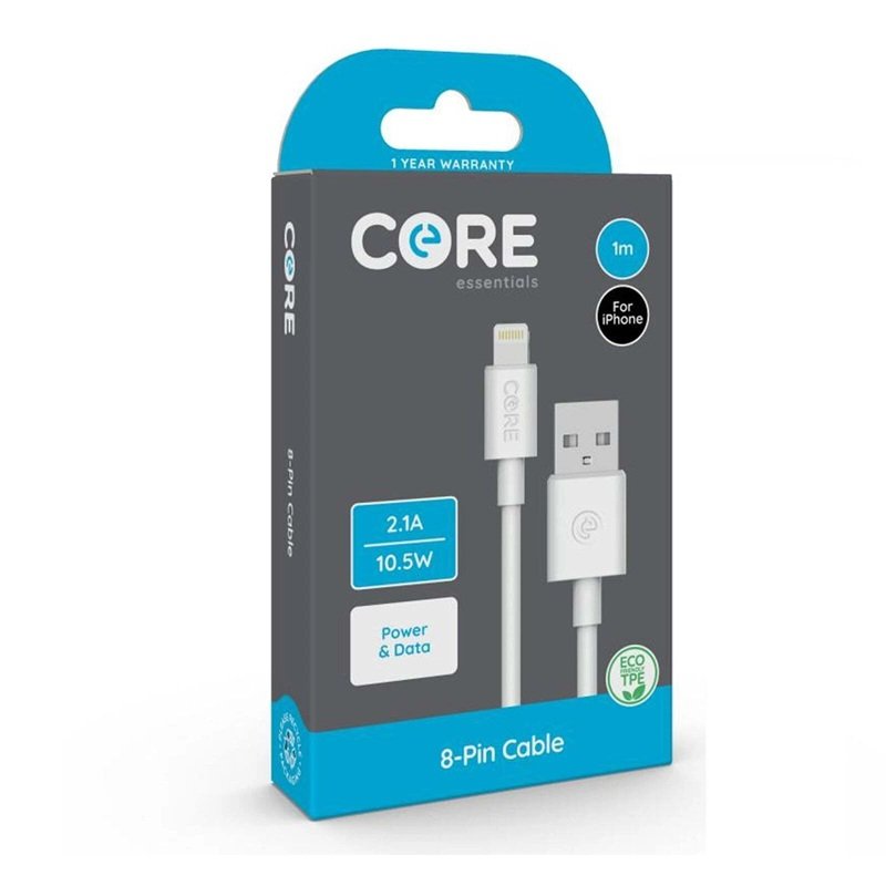 Essentials 8-Pin Cable 2.1A/10.5w for iphone